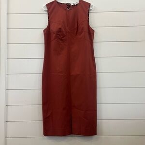 Diane Von Furstenberg Red Sheath Midi Dress